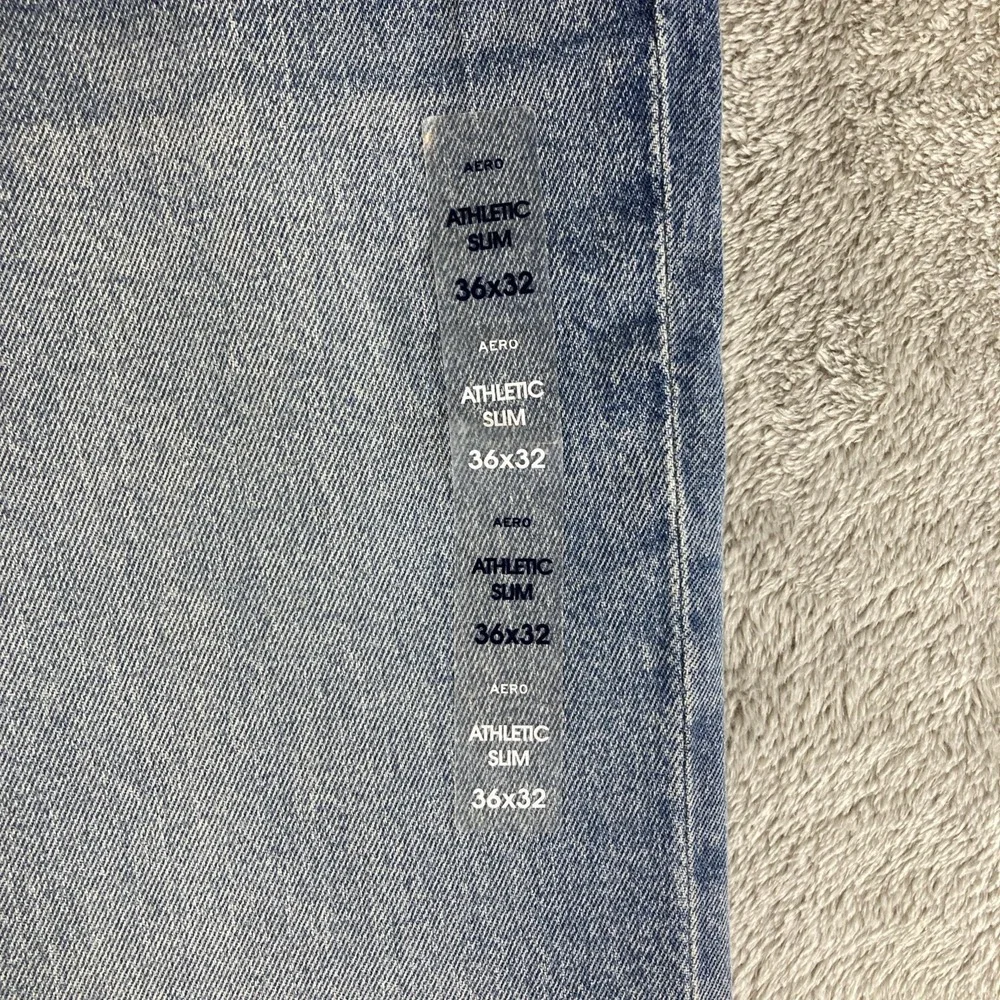 Aeropostale Aero Jeans Men's Size 36x32 Athletic Slim Fit Stretch Blue Denim - Picture 5 of 15